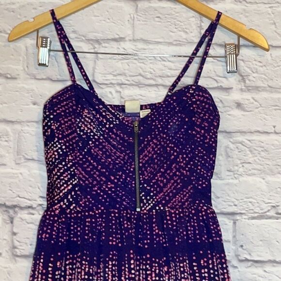 ROXY Shore Thing Purple Dotted Mini Dress Size Extra Small - Picture 4 of 8